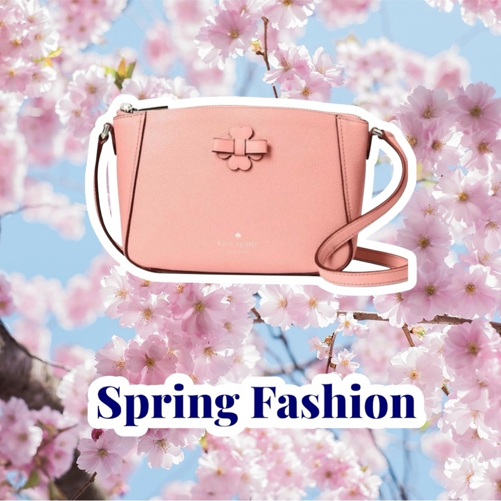 kate spade Pink Crossbody Bag with Bow Accent